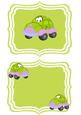 Green Toony Beetle Car A5 Insert