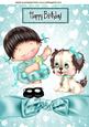Little Girl with Her Little Puppy A4
