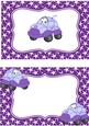 Toony Purple Beetle Car in Star Frame A5 Insert