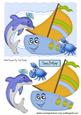 Dolphin with Toony Boat and Little Crab