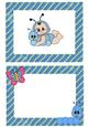 Little Wiggle Worm Baby in Blue A5 Insert