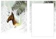 Beautiful Palamino Horse in the Snow A5 Insert