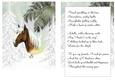 Beautiful Palamino Horse in Snow A5 Insert with Verse