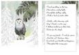 Snowy White Owl in Snow Scene A5 Insert with Verse