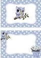 Cute Little Blue Owl in Star Frame A5 Insert