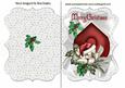 Little Robin in Birdhouse with Holly Bracket Card