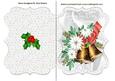 Pretty Bells with White Poinsettias Bracket Card