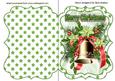Gold Bells with Holly in Star Bracket Card