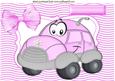 I Love My Pink Toony Beetle Car A4