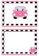 Love Them Eyelashes, Pink Toony Car A5 Insert