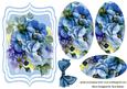 Blue Flower Arrangement Oval Pyramids