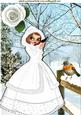 Winter White Coat to Keep Her Warm in the Snow A4