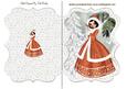 Pretty Lady in Sparkle Dress in the Snow Bracket Card