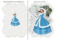 Pretty Lady in Turq Dress in the Snow Bracket Card