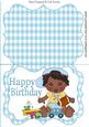 Ethnic Boy on His Birthday with Toys Bracket Card