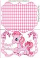 My Little Pink Pony with Bows Bracket Card