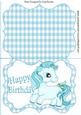 My Little Blue Pony Bracket Card