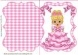 Pretty Lady in Her Pink Party Dress Bracket Card