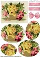 Summer Roses in a Basket Oval Pyramids