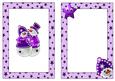 Illuminated Snowmen in Purple A5 Insert