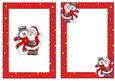 Happy Santa with Snowman in Star Frame A5 Insert