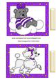 Cute Purple Sleeping Bear on a Cloud & Poodle Toppers