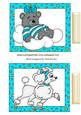 Cute Turq Sleeping Bear on a Cloud & Poodle Toppers