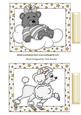 Cute White Sleeping Bear on a Cloud & Poodle Toppers