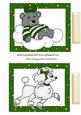 Cute D/green Sleeping Bear, Poodle Toppers
