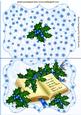 Christ the Lord Bible with Blue Snowflakes Bracket Card