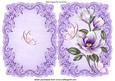 Lilac Magnolias with Pink Butterflies Bracket Card