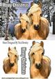 Beautiful Palomino Mum and Foal in the Snow