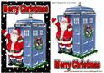 Santa Who in His Tardis in Black Star Frame