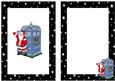 Santa Who in His Tardis in Black Star A5 Insert
