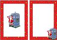 Santa Who in His Tardis in Red Star A5 Insert