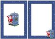 Santa Who in His Tardis in Blue Star A5 Insert