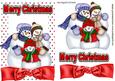 The Snowman Family, with Big Red Bow