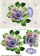 Pretty Lilac/pink Roses on Vintage Lace