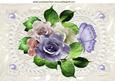 Pretty Lilac/pink Roses on Vintage Lace A4