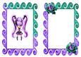 Punk Girl in Purple with Rainbow Roses A5 Insert