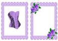 Pretty Purple Basque & Roses A5 Insert