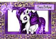 Cute Purple Fantasy Horse with Butterfly Wings A4