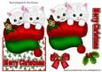 Cute Kittens in Santa Hat, Over the Edge Card