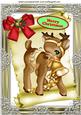 Little Reindeer on a Scroll A4
