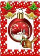 Christmas Snow Scene Bauble with Robin A4
