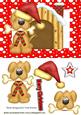 Dog in Santa Hat, with Kennel