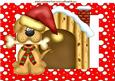Dog in Santa Hat, with Kennel A4