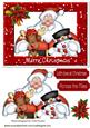 Santa with His Friends, with Poinsettia