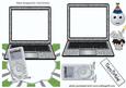 Silver Glitter Laptop & Mp3, with Cupcake Over the Edge Crd