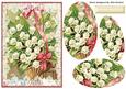 Basket of Lily of the Valley with Lace Oval Pyramids